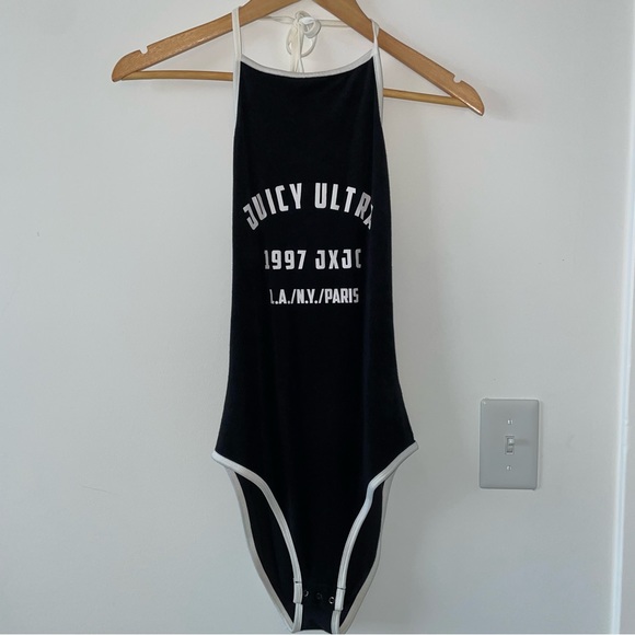 Juicy Couture Textured Open Back Bodysuit - Picture 1 of 3